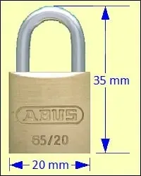 ABUS 65/20 Brass Padlock