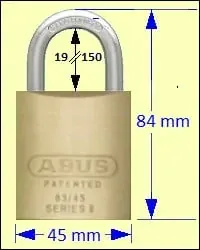 ABUS 83/45 Brass Padlock