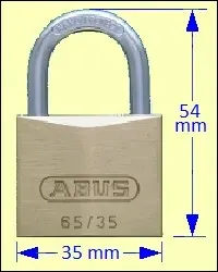 ABUS 65/35 Brass Padlock