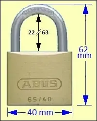 ABUS 65/40 Brass Padlock