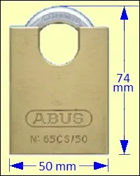 ABUS 65CS/50 Closed Shackle Brass Padlock