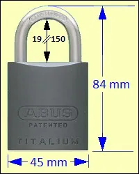 ABUS 83AL/45 Titalium Padlock