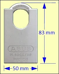 ABUS 83CS/50 Closed Shackle Satin Nickle-plated Solid Brass Padlock
