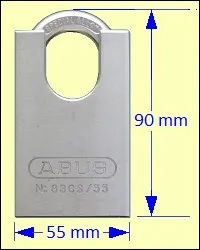 ABUS 83CS/55 “Rock” Chrome-plated Solid Steel Padlock